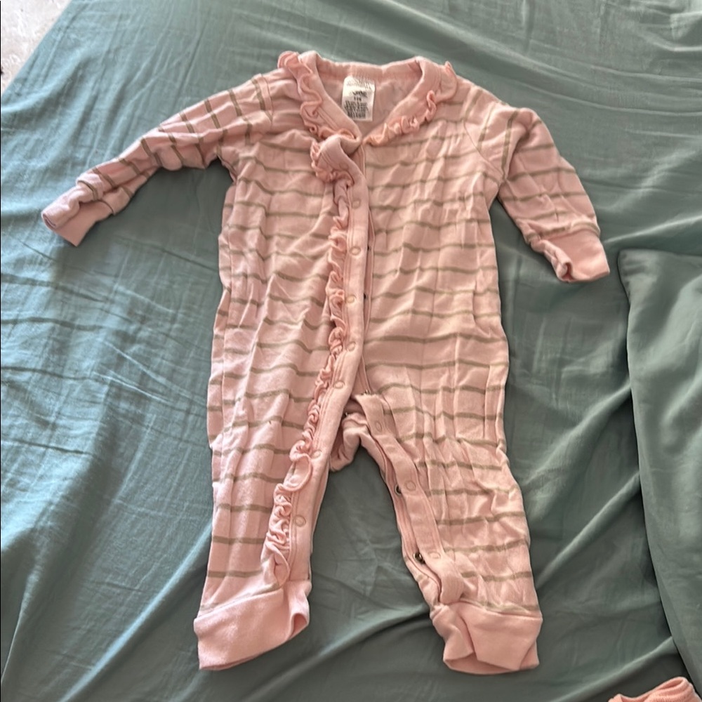 Pink Ruffled Kids One Piece